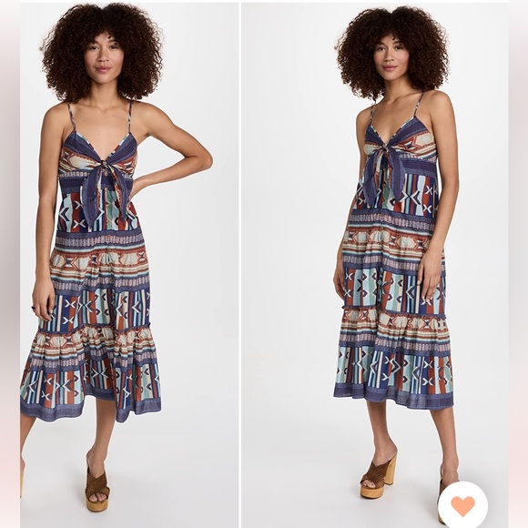 XS - Veronica Beard Abilene Dress Multicolor Print Maxi Dress - New Never Worn - Picture 3 of 17